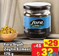 FORA SİYAH ZEYTİN EZMESİ 175 G